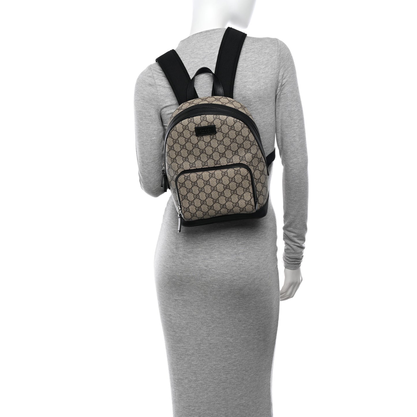 GG Supreme Monogram Small Eden Day Backpack Black