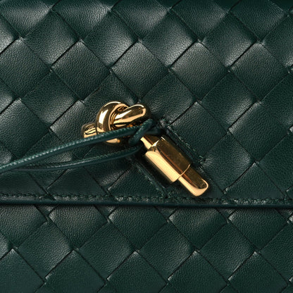 Bottega Veneta Nappa Intrecciato Long Andiamo Top Handle Clutch Emerald Green 7 of 7