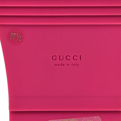 Gucci Calfskin Elizabeth Nappa Charlotte Logo Slingback Sandals 37.5 Fancy Fuchsia 8 of 13