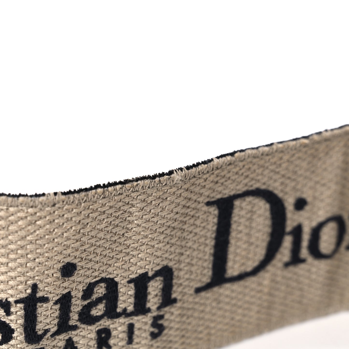 Canvas Embroidered Shoulder Strap Black