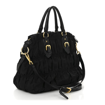Prada Tessuto Nylon Gaufre Tote Black 3 of 9