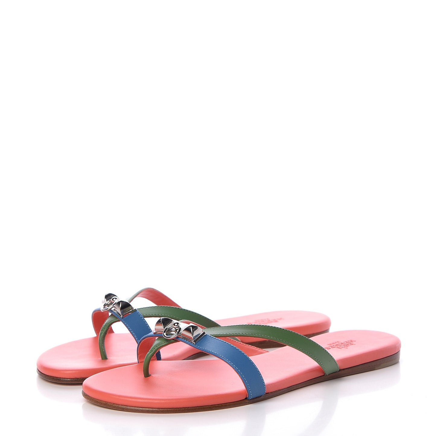 Nappa Calfskin Corfou Sandals 37 Multicolor Celeste