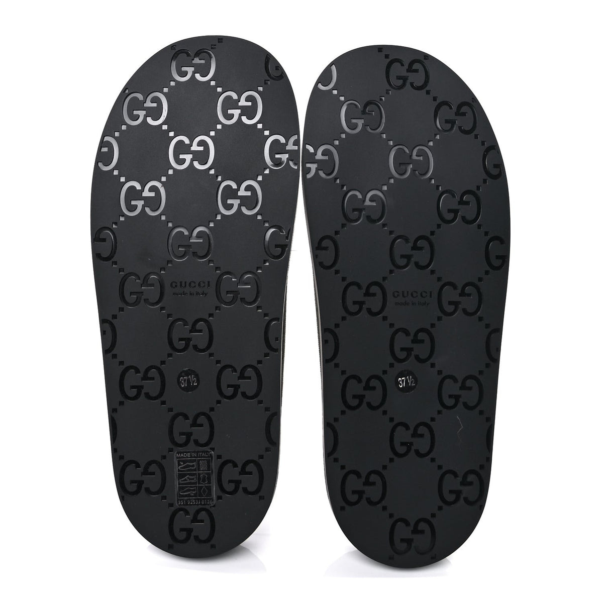 New Canvas Monogram GG Granada Kid Womens Horsebit Mules 37.5  Green