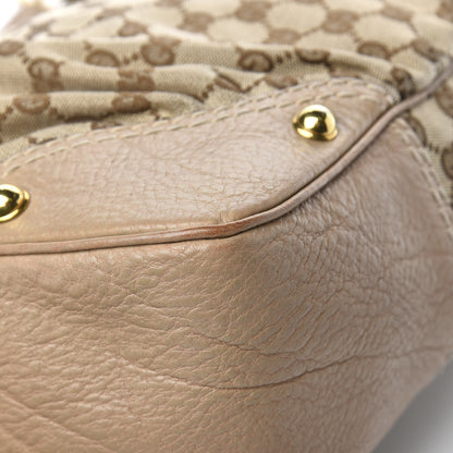 Gucci Monogram Medium Jockey Hobo Beige 12 of 14