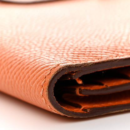 Hermes Epsom Bearn Gusset Wallet Orange 8 of 8