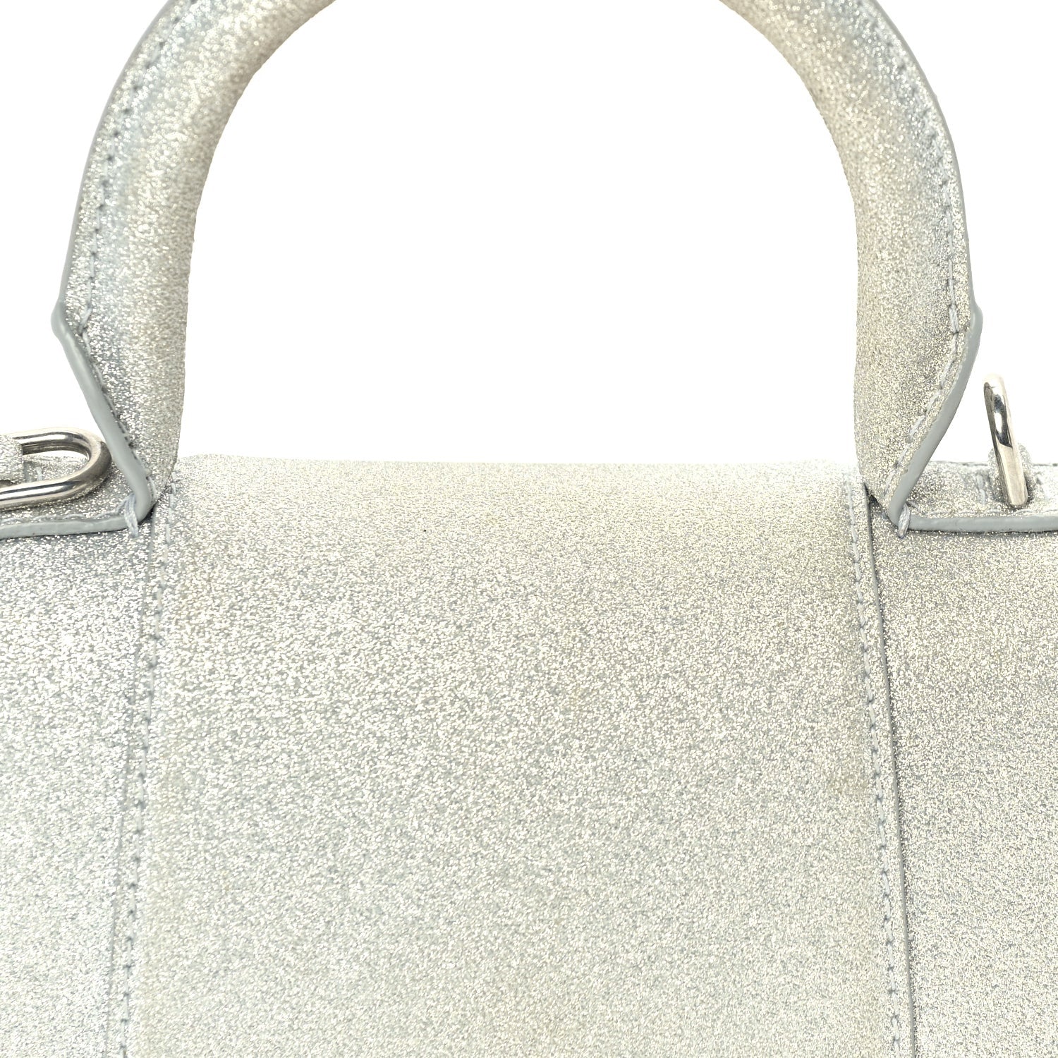 Balenciaga Glitter Fabric Hourglass Top Handle Bag XS  Grey 6 of 8