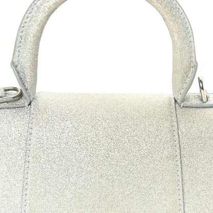 Balenciaga Glitter Fabric Hourglass Top Handle Bag XS  Grey 6 of 8