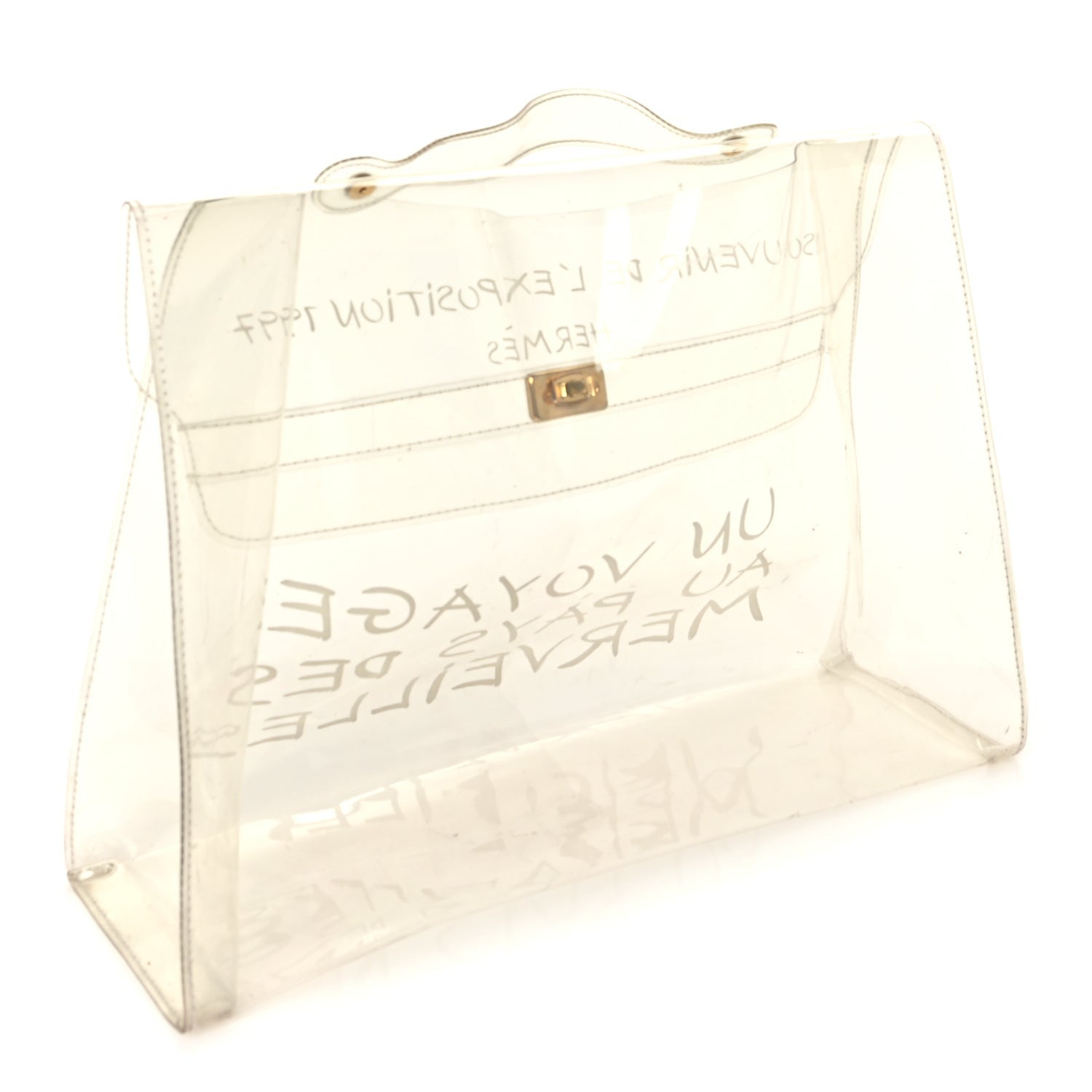 Hermes Vinyl Souvenir De L'Exposition Kelly Transparent 2 of 8