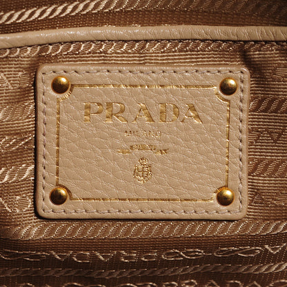 Prada Vitello Daino Large Double Zip Tote Sabbia 6 of 10