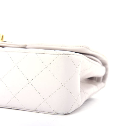 Chanel Lambskin Quilted Small Double Flap White 10 of 12
