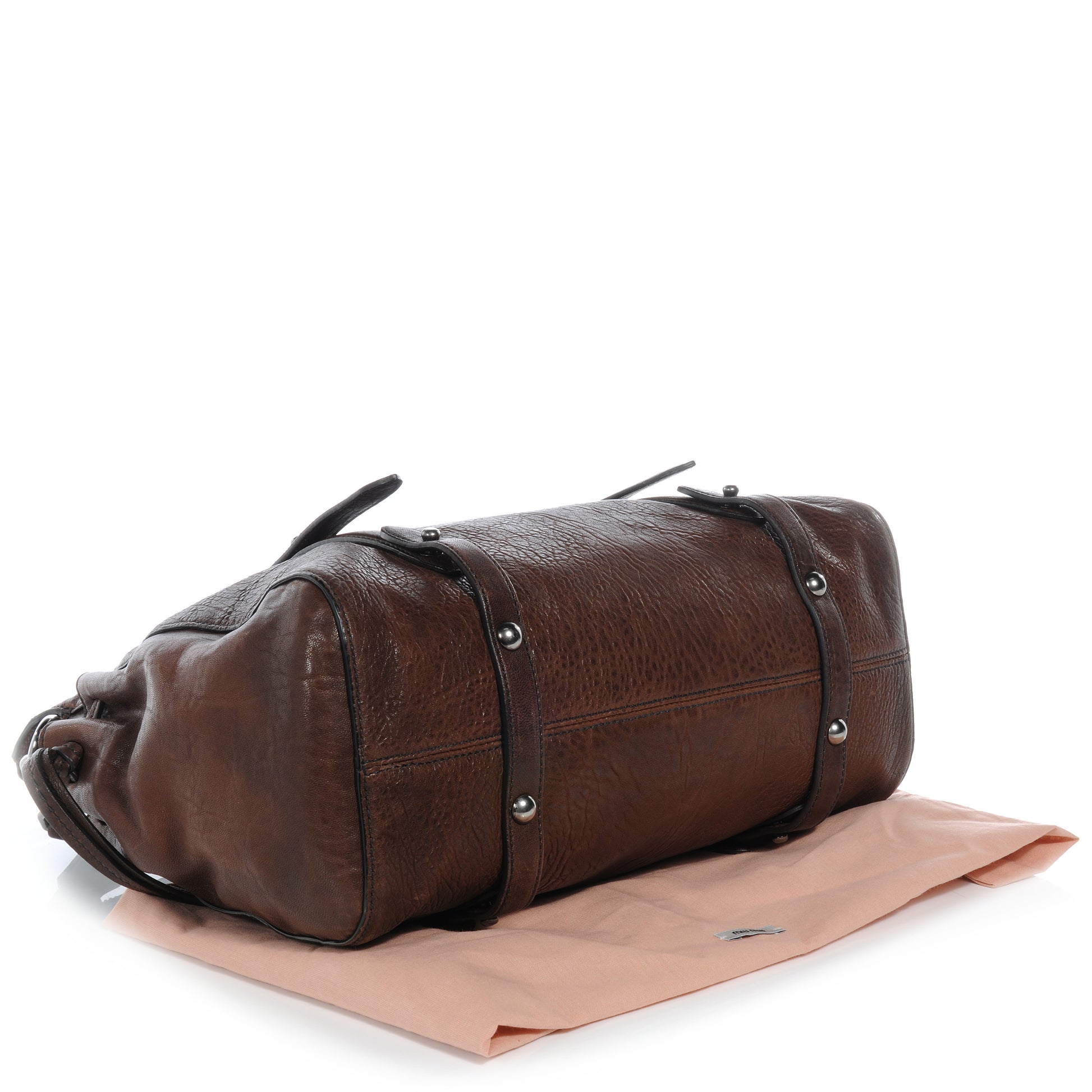 Miu Miu Nappa Monk Satchel Bruciato 4 of 8