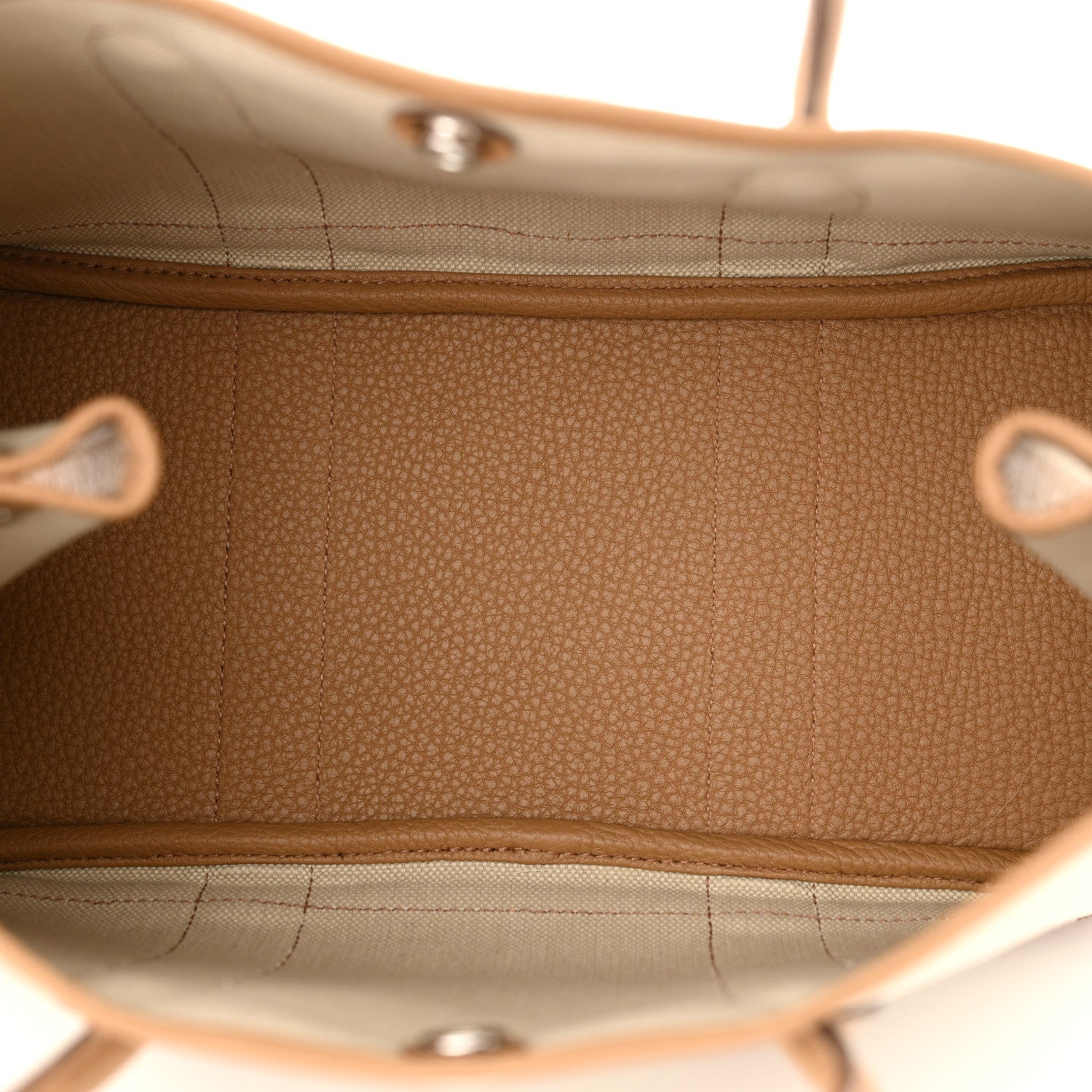 Hermes Toile Militaire Vache Country Garden Party 30 TPM Tote Beton Biscuit 5 of 9