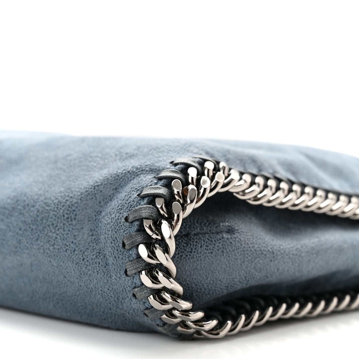 Shaggy Deer Falabella Fold Over Tote Light Blue