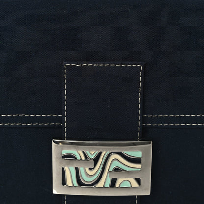 Fendi Canvas Enamel Baguette Blue 6 of 8