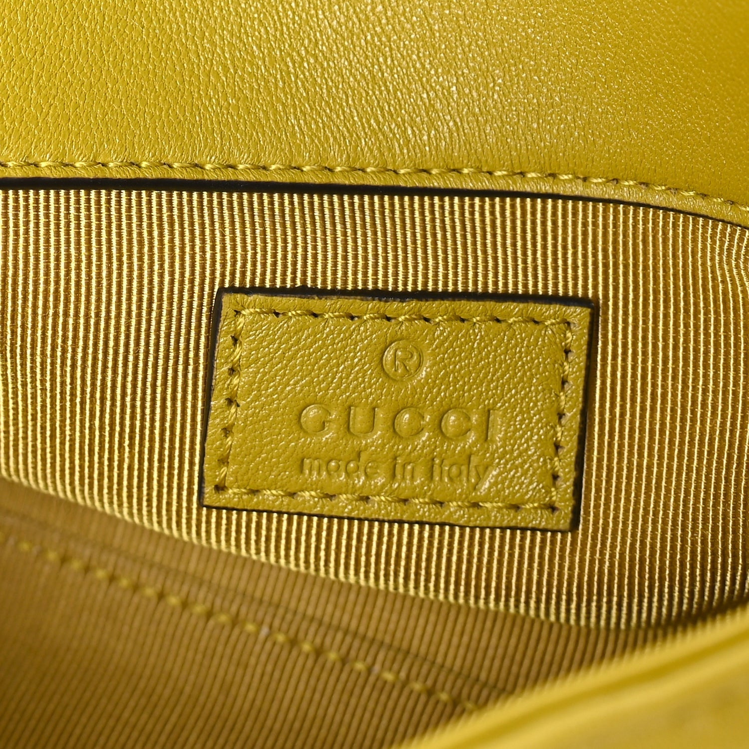 Gucci Lambskin Matelasse Mini GG Marmont Shoulder Bag  Yellow 5 of 7