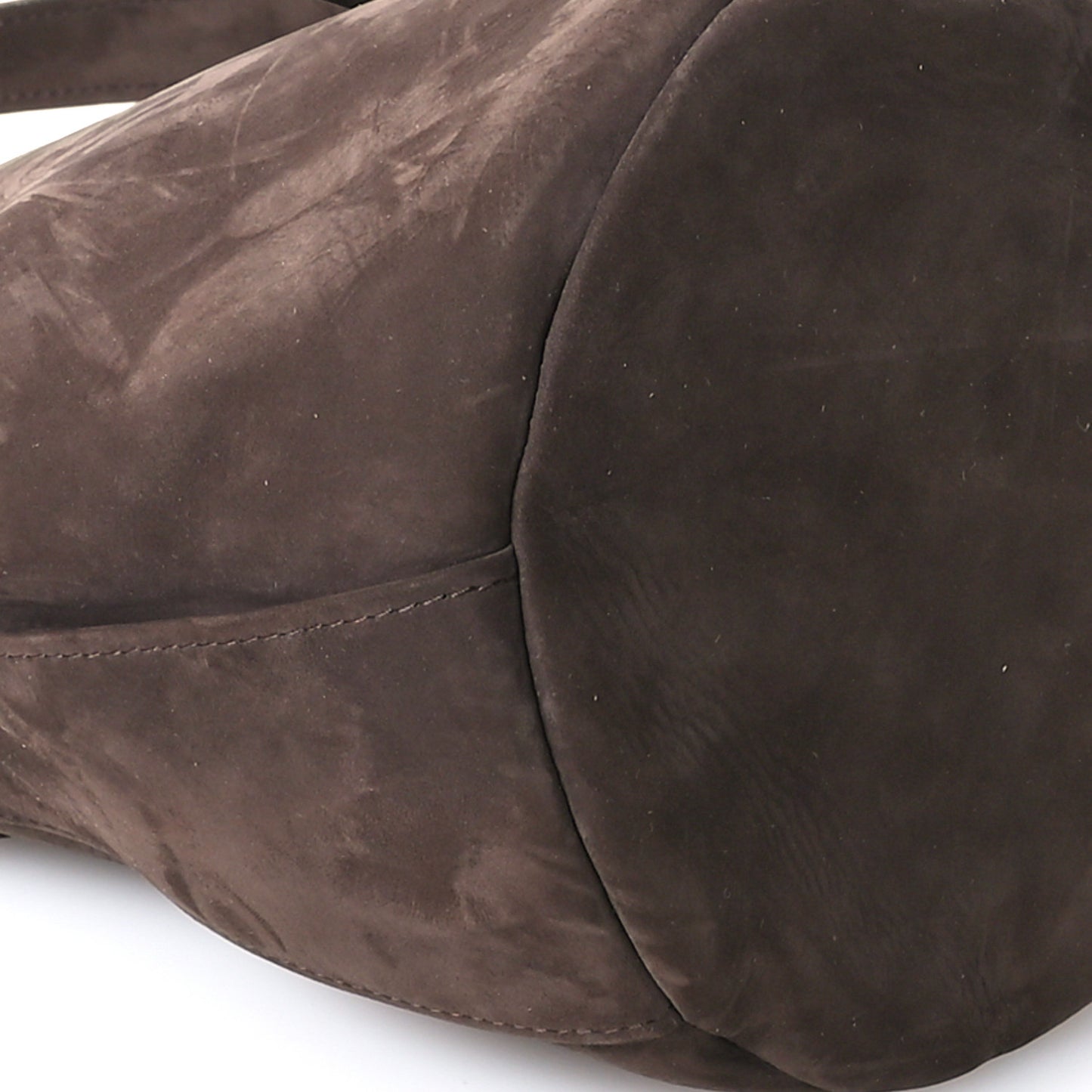 Nubuck Mini Leo Bucket Bag Umber