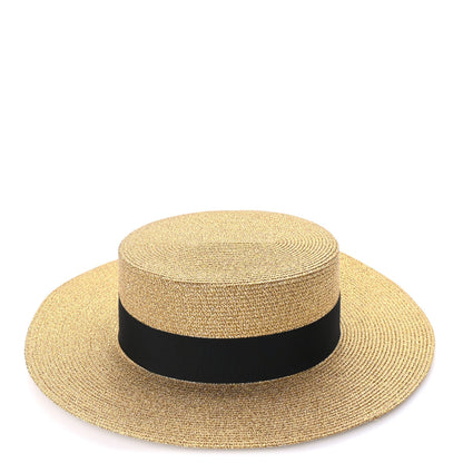 Gucci Lame Papier Hat M  Black Gold 5 of 7