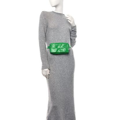 Bottega Veneta Paper Calfskin Intreccio Cassette Belt Bag Parakeet 3 of 12