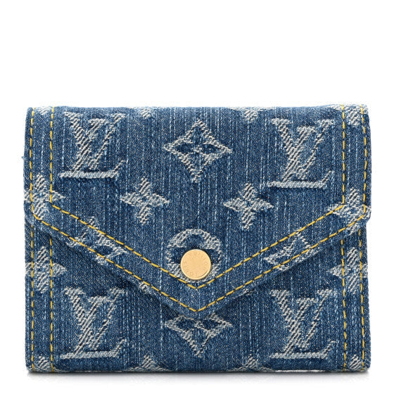 Louis Vuitton Denim Monogram Victorine Wallet Blue 1 of 1