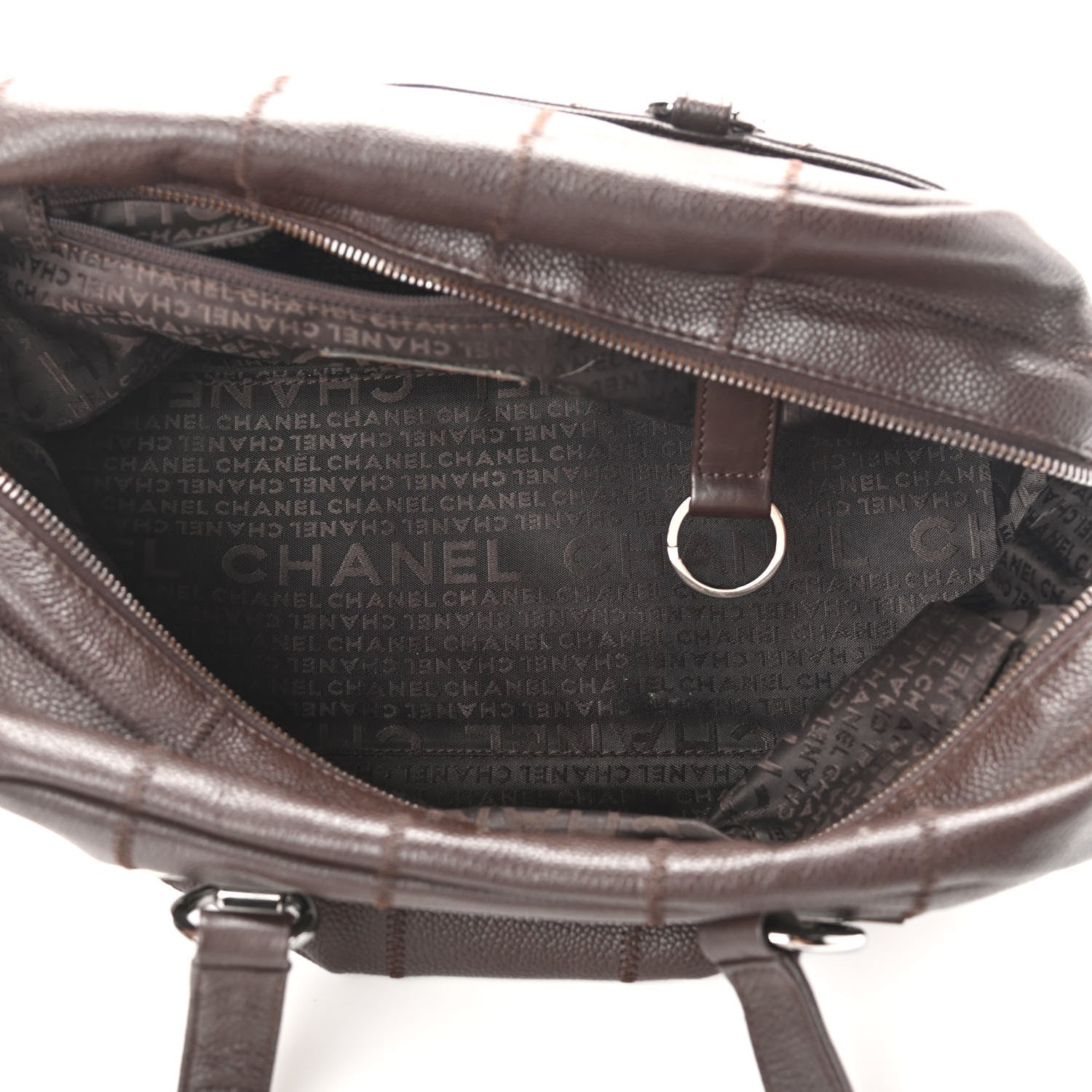 Chanel Caviar Square Stitched Tote Brown 4 of 11