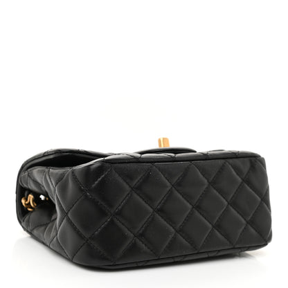 Chanel Lambskin Quilted Mini Pearl Crush Flap Black 4 of 10