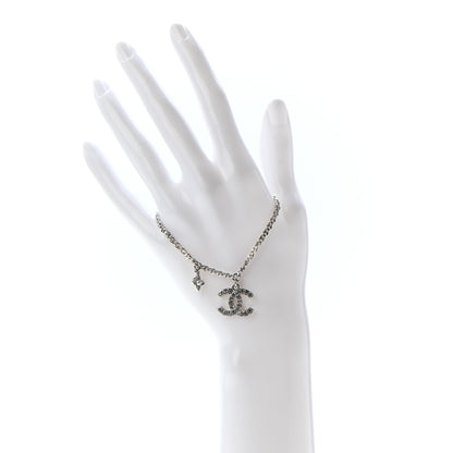 Chanel Pearl Crystal CC Bracelet Silver 2 of 5