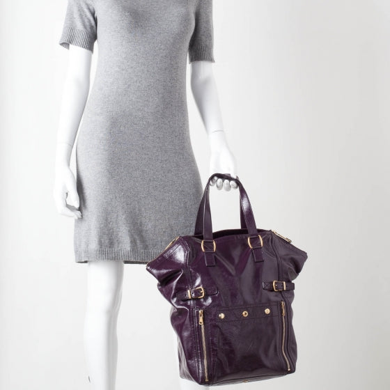 XL Patent Downtown Tote Violet