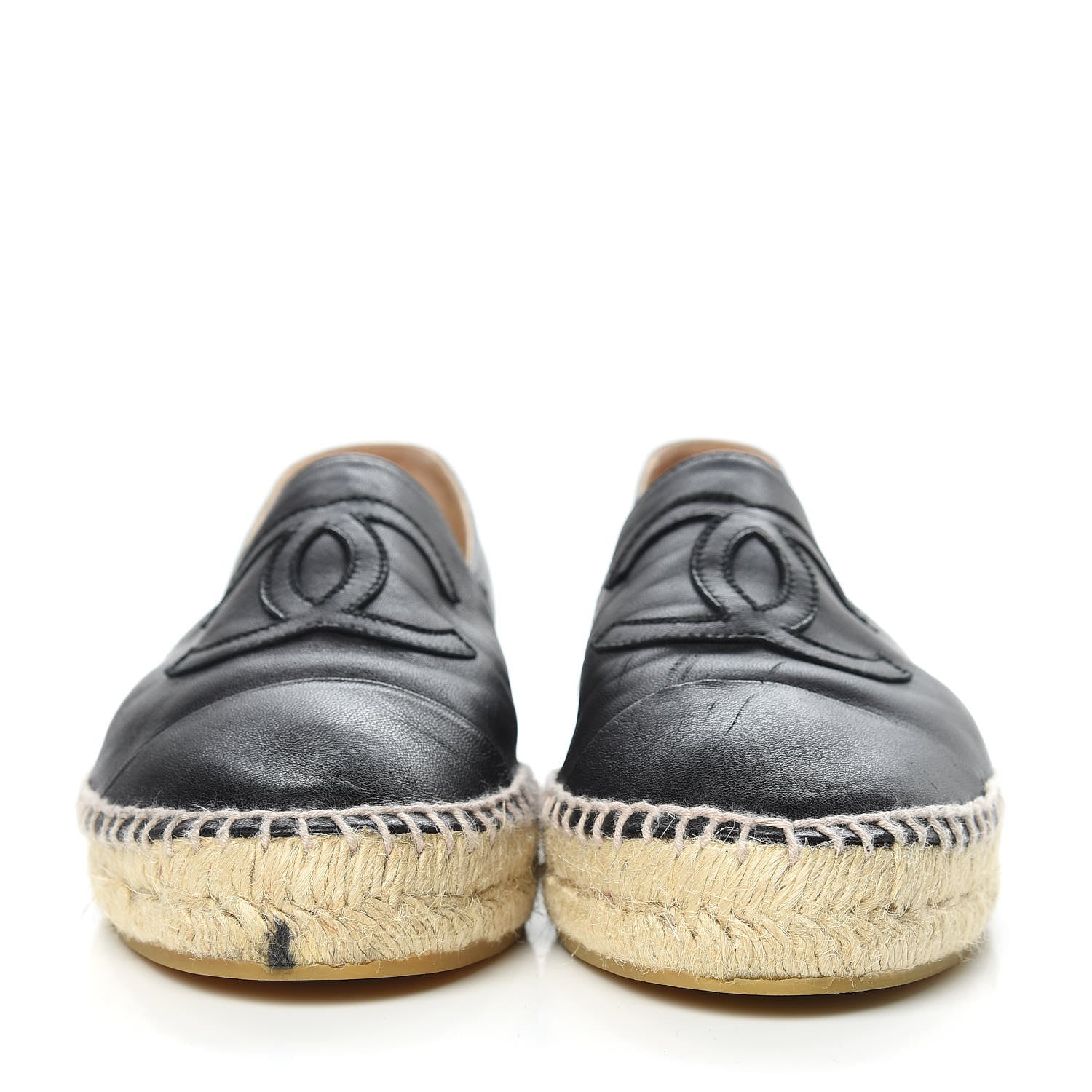Chanel Lambskin CC Espadrilles 40 Black 2 of 12