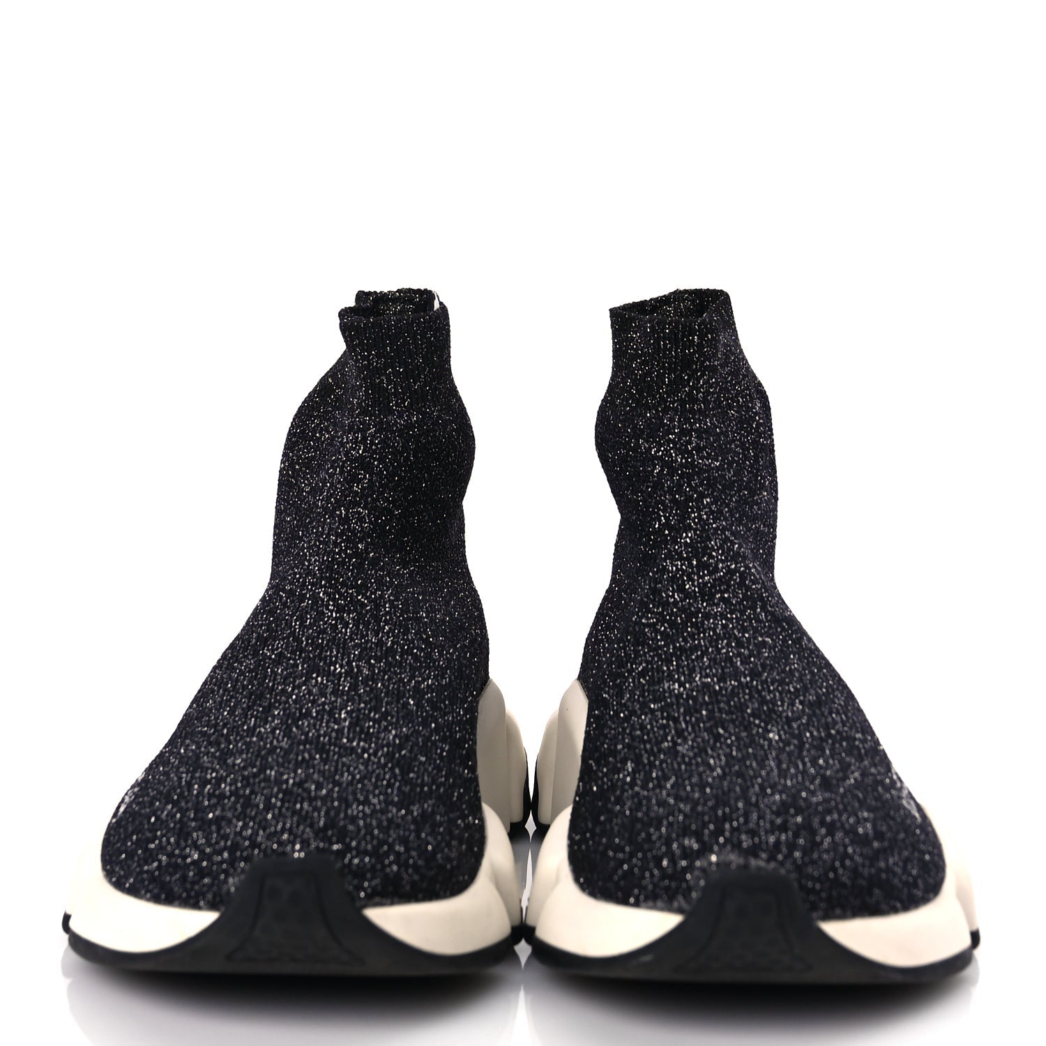 Balenciaga Knit Metal Womens Speed Sneakers 35 Black 3 of 8