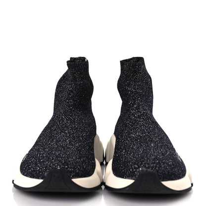 Balenciaga Knit Metal Womens Speed Sneakers 35 Black 3 of 8
