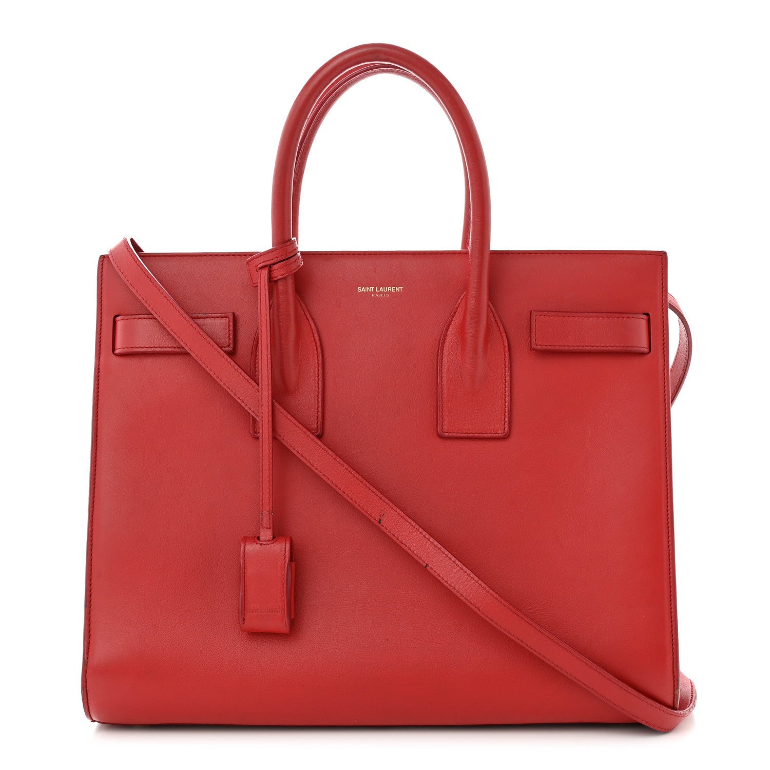 Saint Laurent Calfskin Small Sac De Jour Vermillion 1 of 18