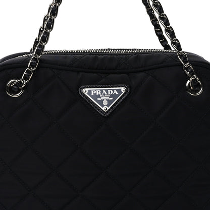 Prada Nylon Tessuto Impuntu Quilted Bandoliera Crossbody Bag Black 6 of 8