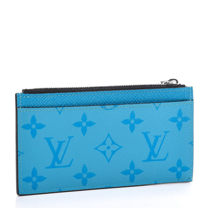 Louis Vuitton Taigarama Coin Card Holder Blue Lagoon 2 of 9