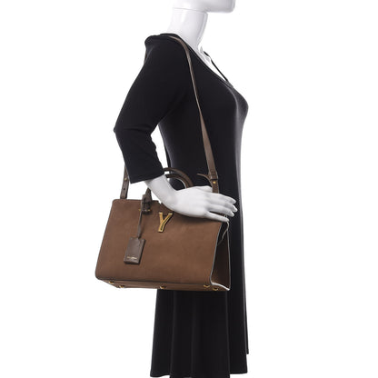 Saint Laurent Suede Small Classic Y Cabas Fog 2 of 11