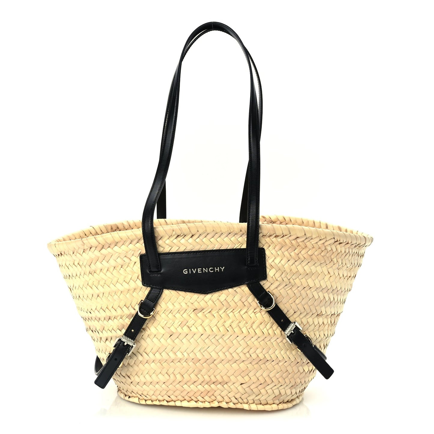 Raffia Voyou Basket Tote Black