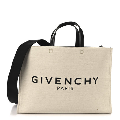 Givenchy Canvas Medium G-Tote Beige Black 1 of 7