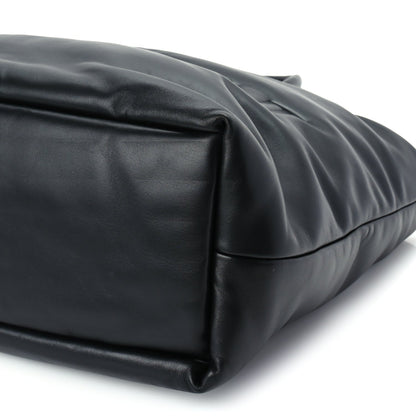 Saint Laurent Lambskin Wide Puffer Tote  Black 8 of 8