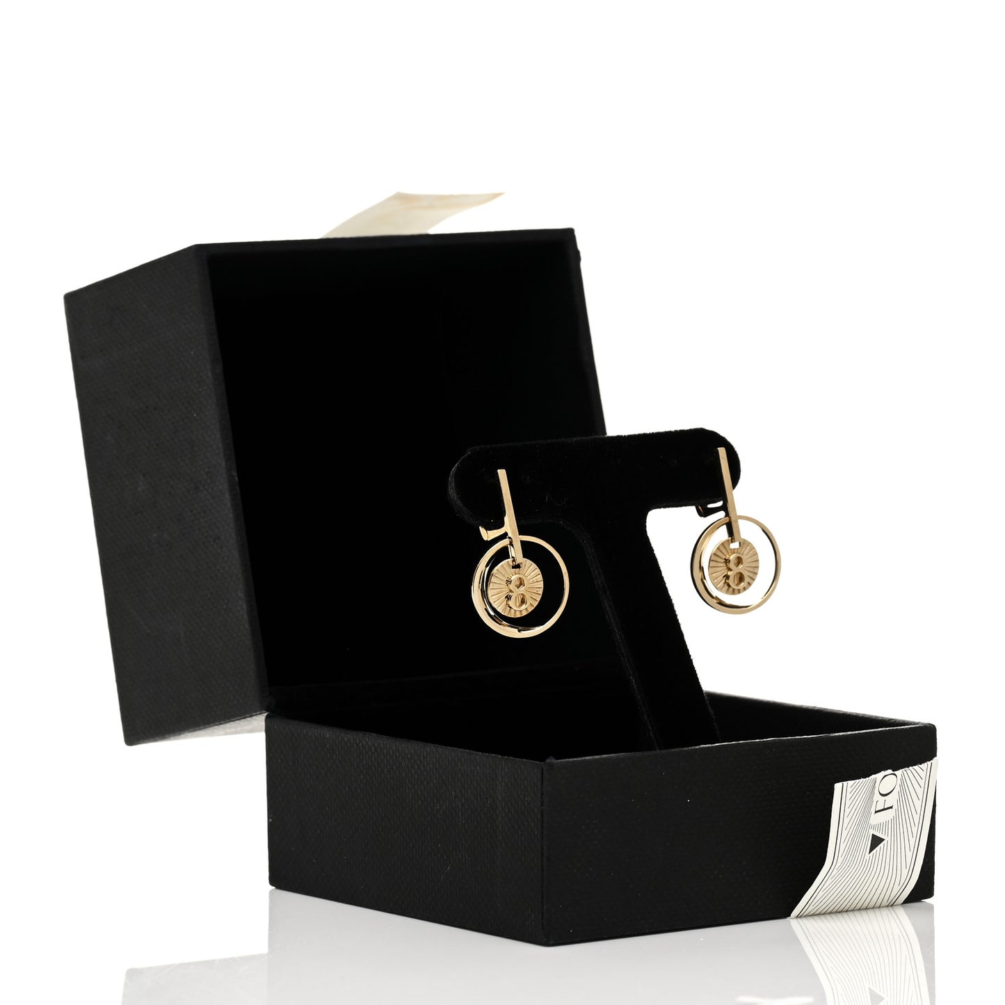 18K Yellow Gold Karma Medallion Earrings