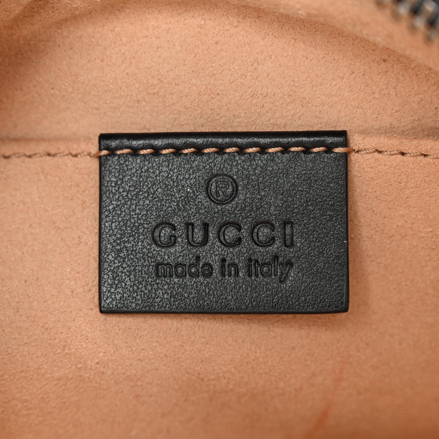 Calfskin Matelasse Mini GG Marmont Chain Shoulder Bag Black