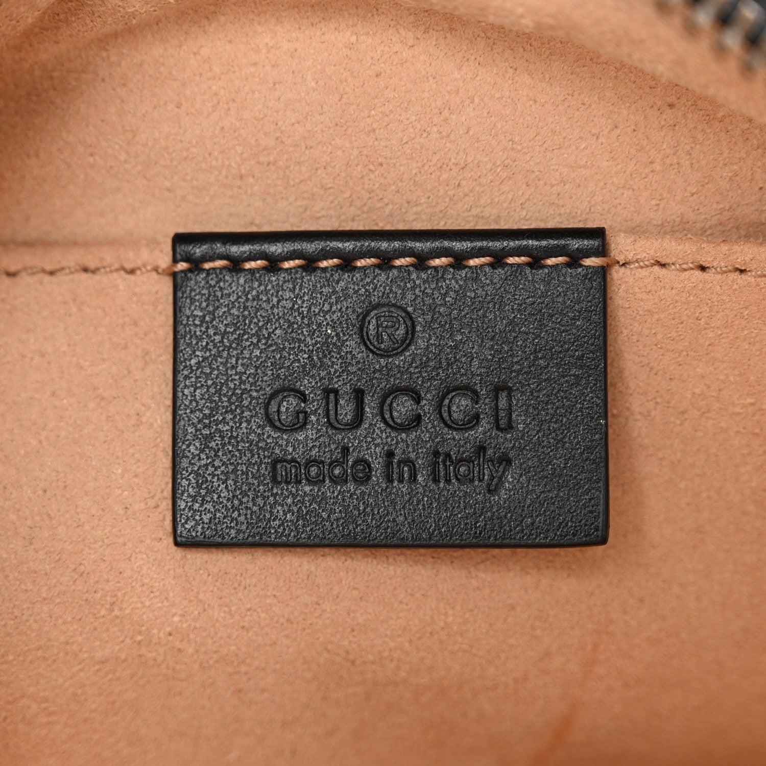 Gucci Calfskin Matelasse Mini GG Marmont Chain Shoulder Bag Black 6 of 12