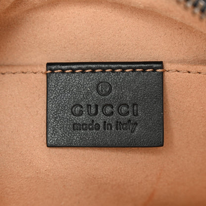 Gucci Calfskin Matelasse Mini GG Marmont Chain Shoulder Bag Black 6 of 12