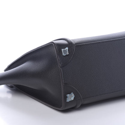 Celine Drummed Calfskin Micro Luggage Black 8 of 9