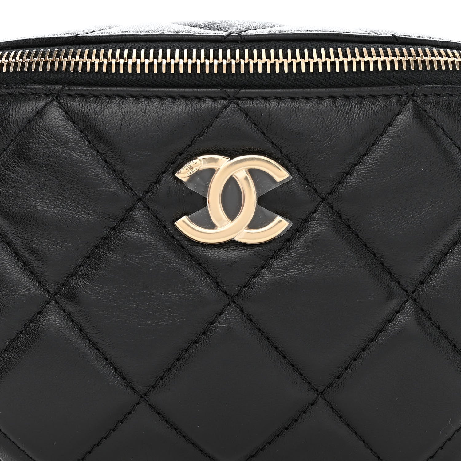 Chanel Lambskin Quilted Waist Bag Fanny Pack Black 8 of 11
