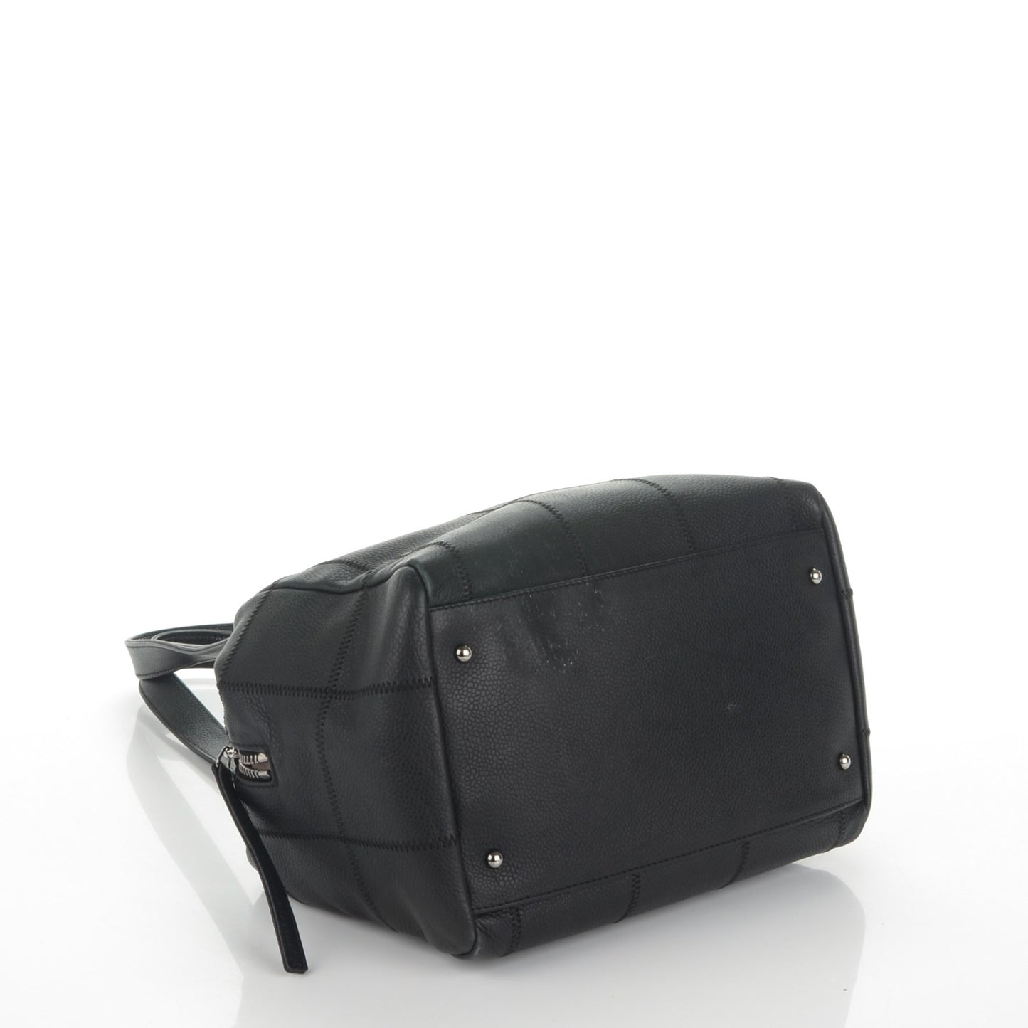 Caviar Square Stitched Bowler Black