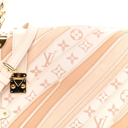 Louis Vuitton Calfskin Monogram Patchwork Side Trunk MM Quartz White Dune 6 of 8