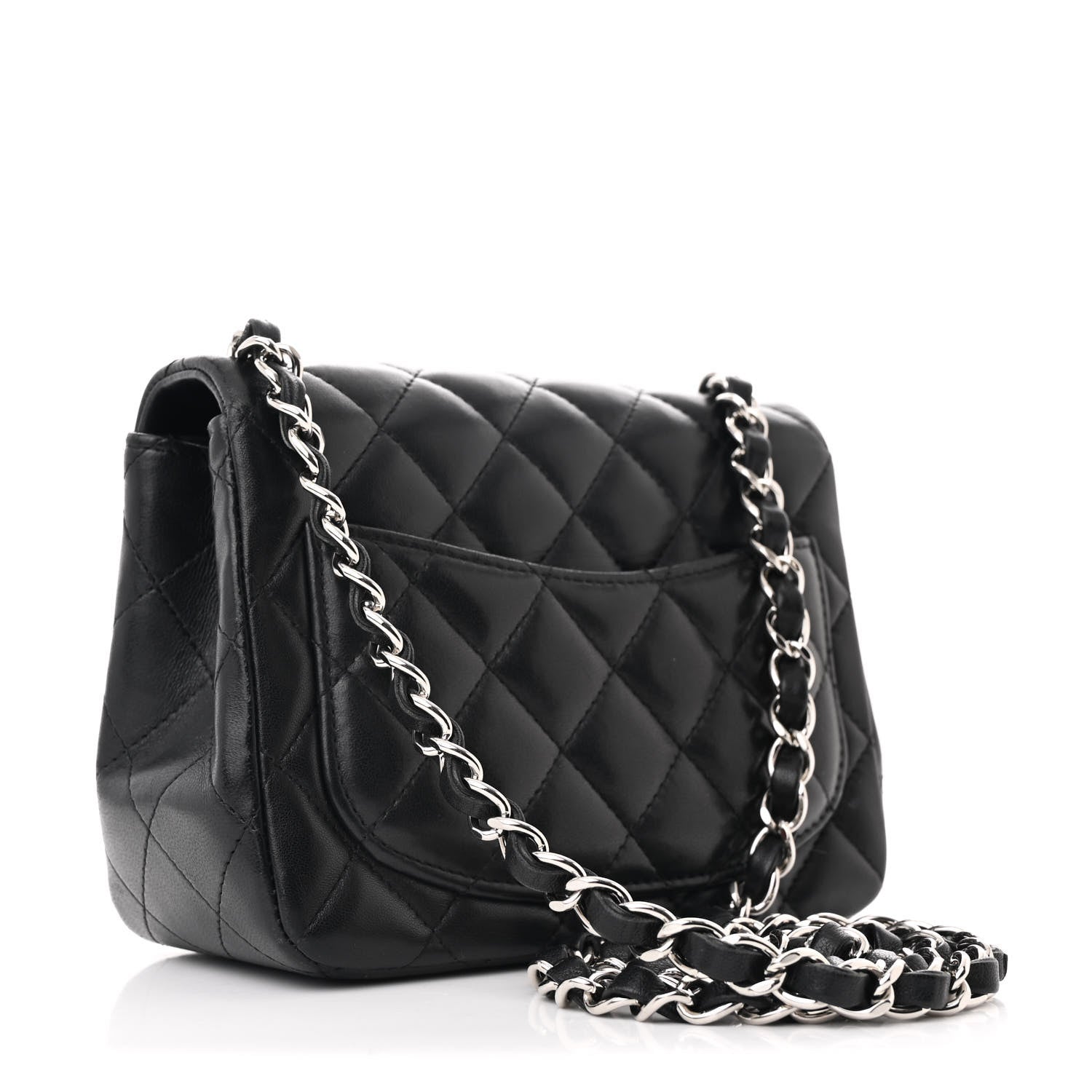 Chanel Lambskin Quilted Mini Square Flap Black 3 of 11