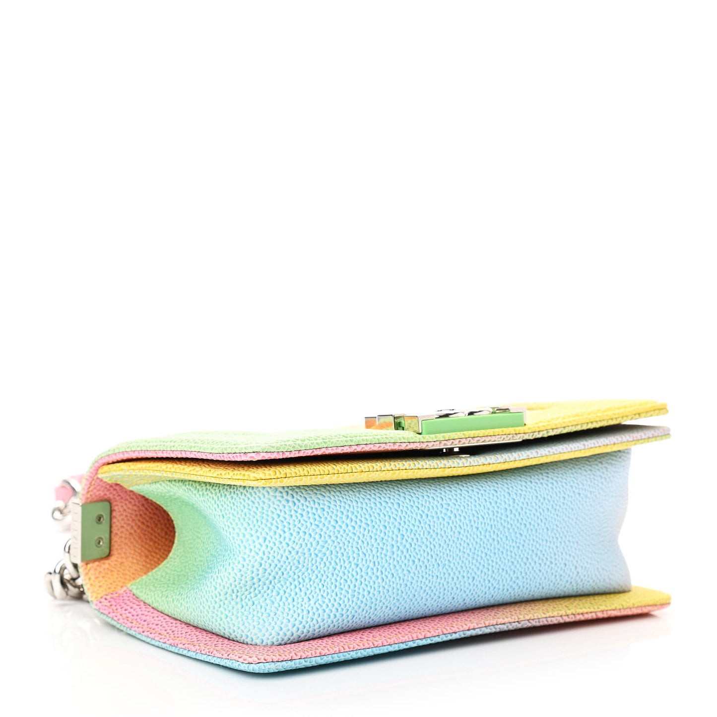 Caviar Quilted Small Cuba Rainbow Boy Flap Multicolor