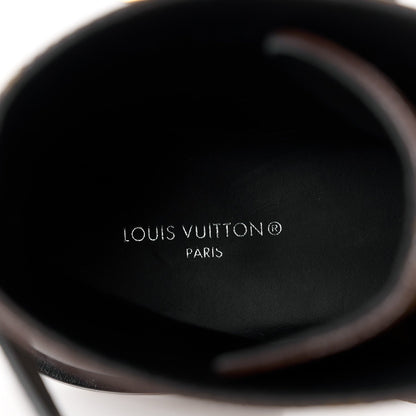 Louis Vuitton Calfskin Monogram Wonderland Flat Ranger Boots 37 Black 7 of 7