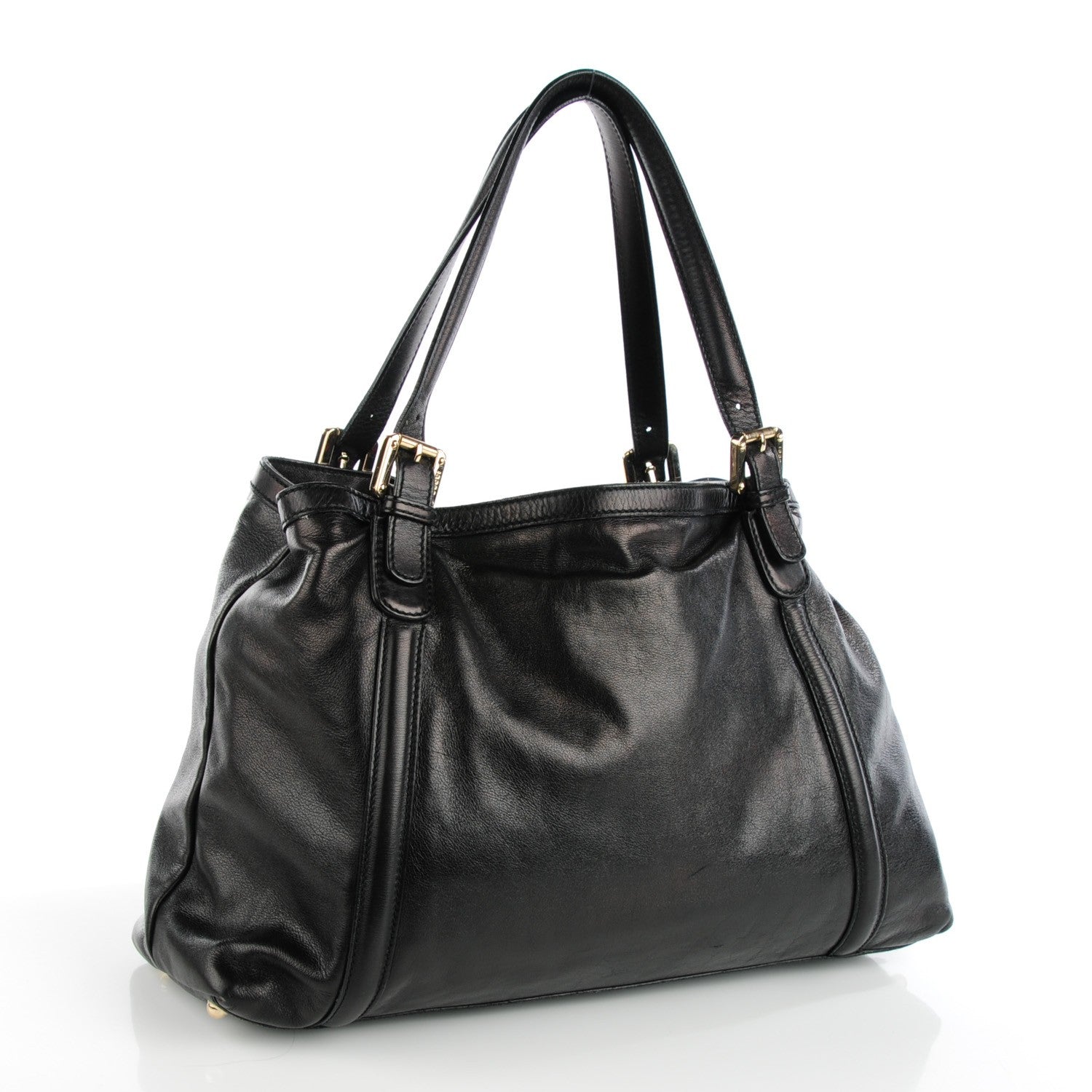 Gucci Calfskin Medium Britt Tote Black 3 of 7