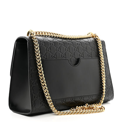 Gucci Guccissima Medium Padlock Shoulder Bag Black 3 of 12